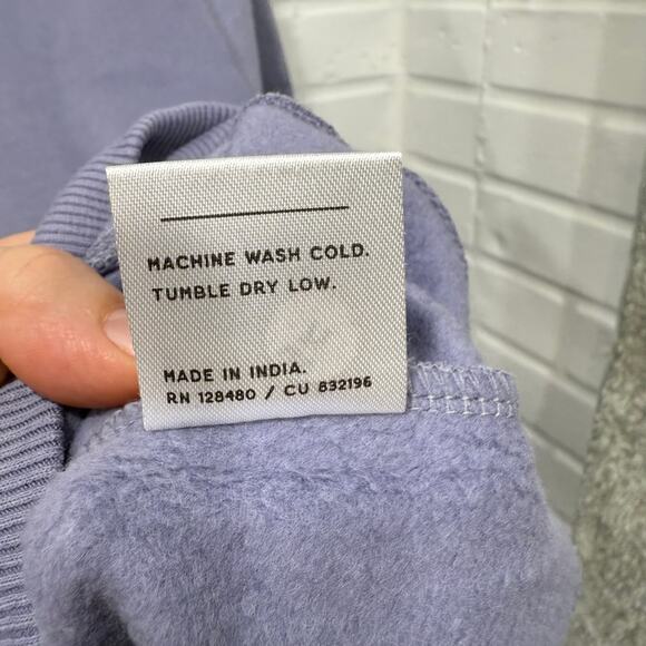 Pact NWT One For All Unisex Hoodie Sweatshirt Granite Blue Small Organic Cotton - Picture 9 of 13